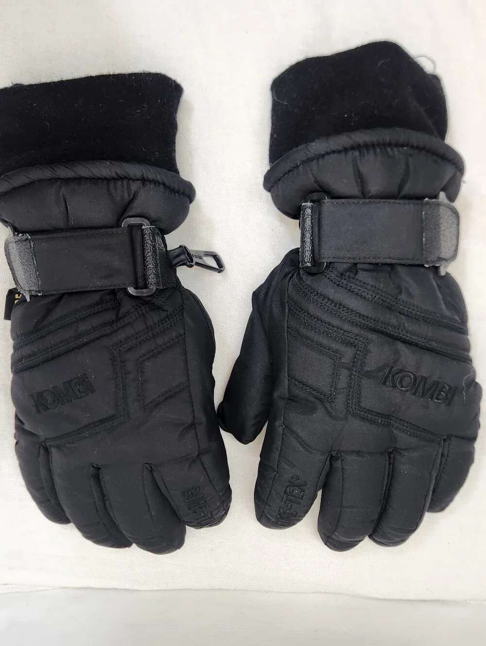 Kombi Goretex Womens Small Black Winter Warm Outdoor Gloves Leather Trim